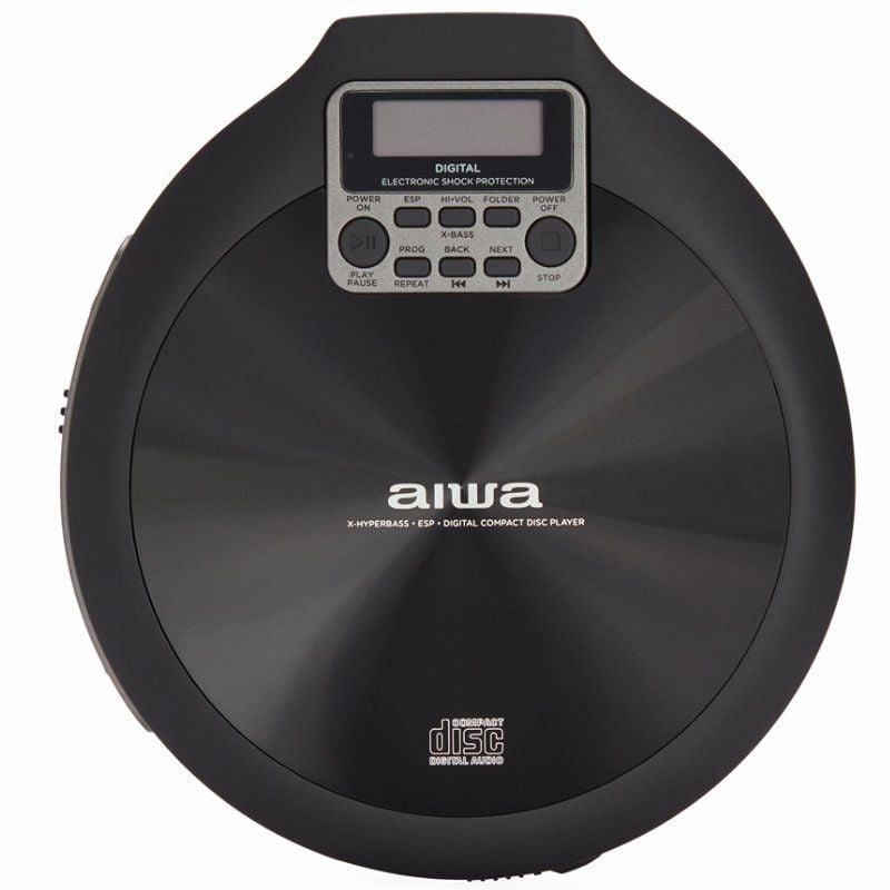 Reproductor de CD/CDR/MP3 Aiwa Walk PCD-810BK/ con Batería/ con Cable/ Negra y Gris - изображение 3