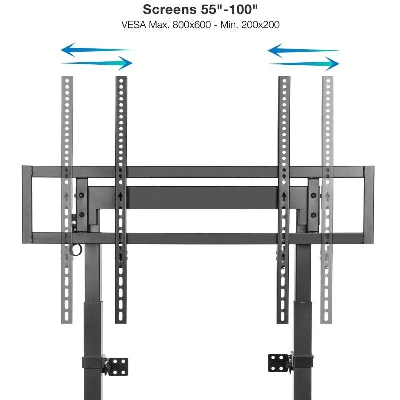 Soporte de Pared Fijo/ Suelo TooQ HIPERIÓN FS2280M-B para TV de 55-100"/ hasta 120kg - изображение 5