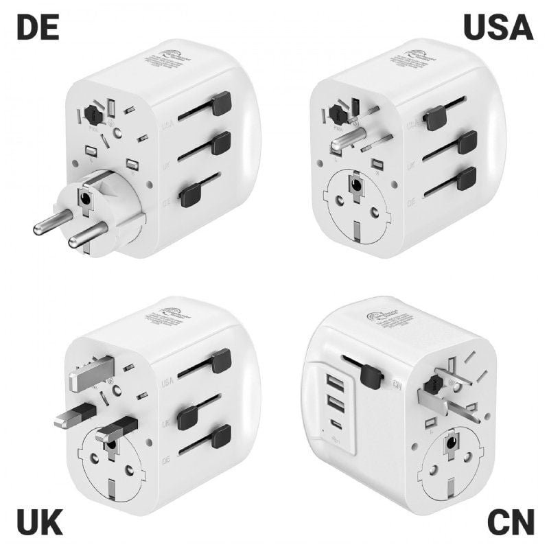 Cargador de Pared Universal Muvit For Change MCADP0006/ Toma de Corriente Universal/ 1xUSB Tipo-C/ 2xUSB/ 15W - изображение 4