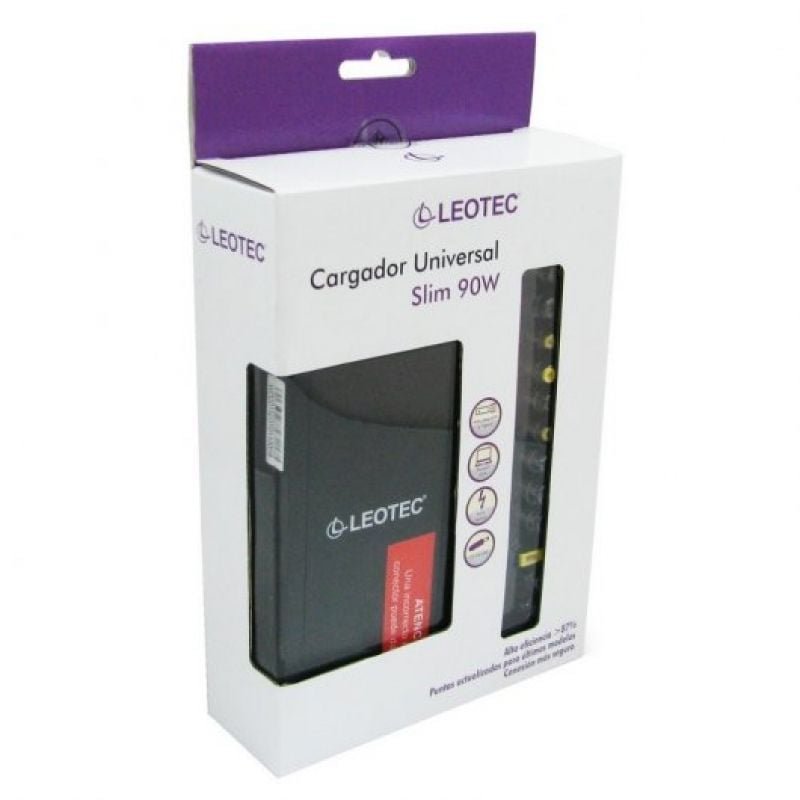 Cargador de Portátil Leotec Ultraslim/ 90W/ Automático/ 12 Conectores/ Voltaje 15-20V/ 1 USB - изображение 3