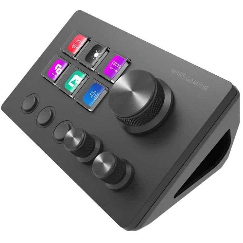 Control Deck Mars Gaming MSD-TWO/ 6 Teclas LCD/ 3 Ruedas/ 3 Botones/ Negro - изображение 2
