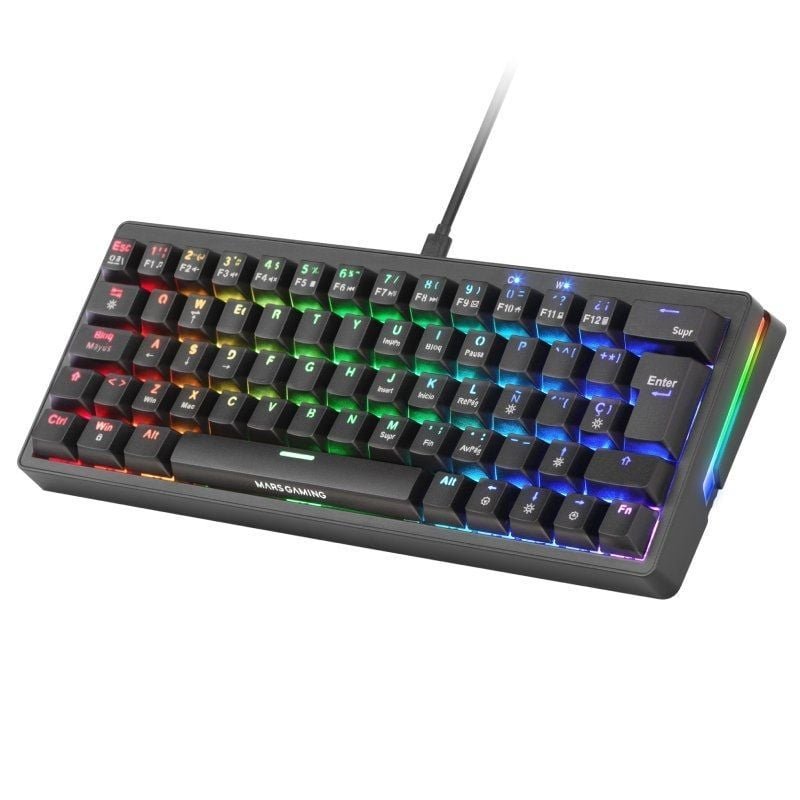 Teclado Gaming Mecánico Mars Gaming MKMINIPRO/ Switch Amarillo - изображение 3