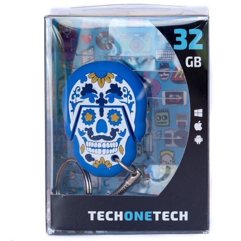 Pendrive 32GB Tech One Tech Calavera Blue Monday USB 2.0 - изображение 4