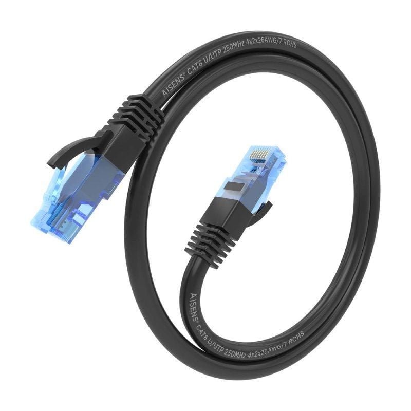 Cable de Red RJ45 AWG26 CCA UTP Aisens A135-0848 Cat.6/ 5m/ Negro - изображение 2