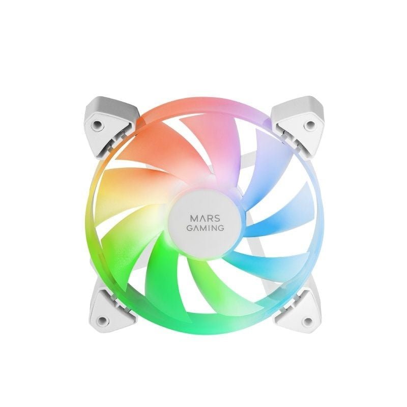 Pack 3 Ventiladores Mars Gaming MF-3A/ 12cm/ ARGB/ Blanco - изображение 5