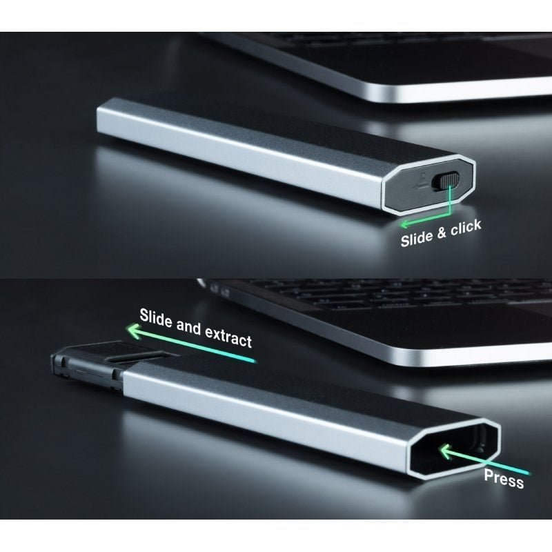 Caja Externa para Disco SSD M.2 NVMe TooQ TQE-2223G/ USB 3.2/ Sin tornillos - изображение 4