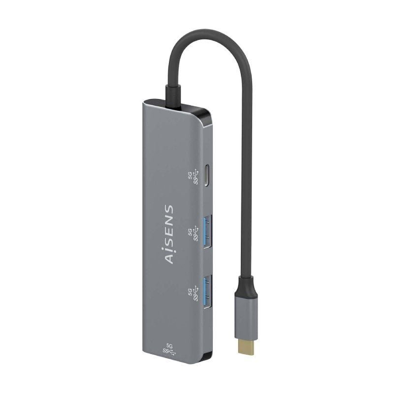 Hub USB Tipo-C Aisens A109-0762/ 3xUSB/ 1xUSB Tipo-C/ Gris - изображение 3