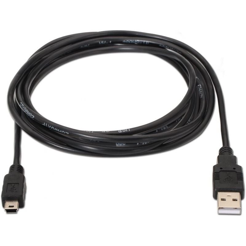 Cable USB 2.0 Aisens A101-0023/ USB Macho - USB Mini Macho/ Hasta 2.5W/ 60Mbps/ 50cm/ Negro - изображение 2