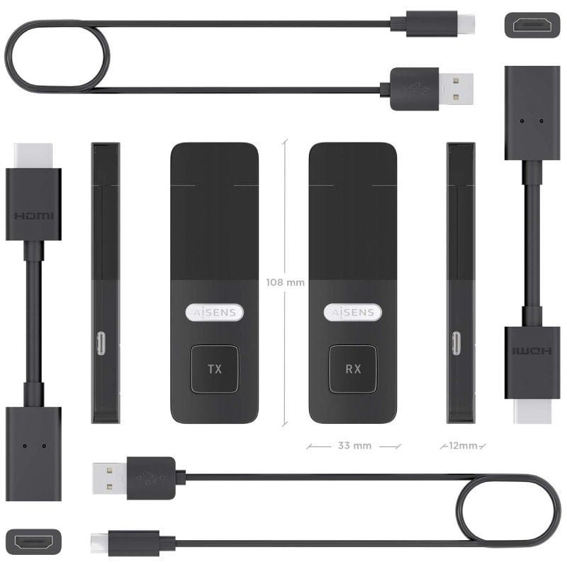 Adaptador/Transmisor de vídeo inalámbrico HDMI Aisens ASWL-H2K30M001-BK - изображение 3
