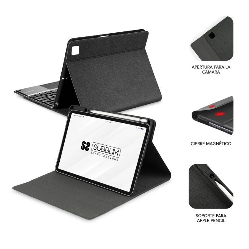 Funda con Teclado Subblim Keytab Pro Bluetooth Touchpad para Tablets Apple iPad Pro de 11" 2020/ Negra - изображение 5
