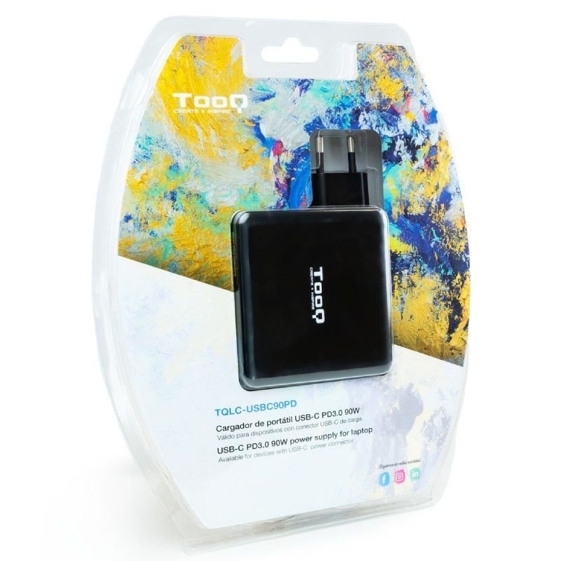 Cargador de Portátil TooQ TQLC-USBC90PD USB Tipo-C/ 90W/ Automático/ Voltaje 5-20V - изображение 4
