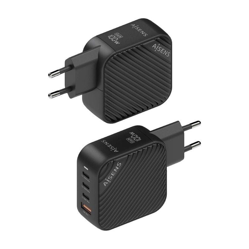 Cargador de Pared GaN Aisens ASCH-100W4P029-BK/ 3xUSB Tipo-C/ 1x USB/ 100W - изображение 3