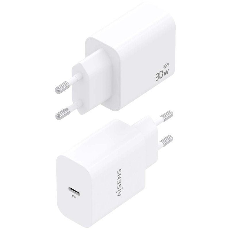 Cargador de Pared GaN Aisens A110-0940/ 1xUSB Tipo-C/ 30W/ Blanco - изображение 2