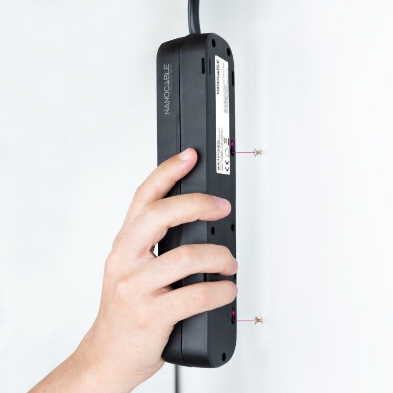 Regleta Nanocable 10.37.0006-NS-BK/ 6 Tomas de Corriente/ Cable 1.4m/ Negra - изображение 5