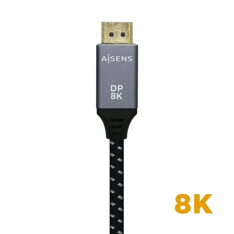 Cable DisplayPort 1.4 8K Aisens A149-0438/ DisplayPort Macho - DisplayPort Macho/ 3m/ Negro Gris - изображение 2