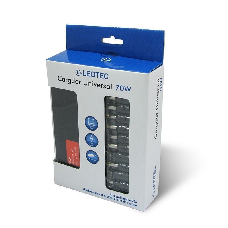 Cargador de Portátil Leotec/ 70W/ Automático/ 10 Conectores/ Voltaje 15-20V - изображение 2