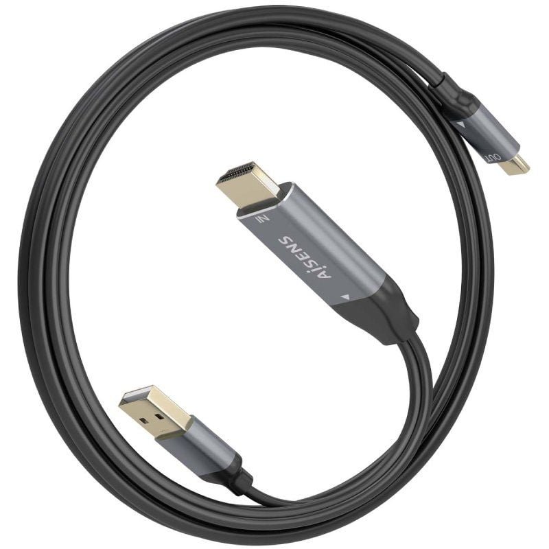 Cable Conversor Aisens A109-0871/ HDMI Macho/ USB Macho - USB Tipo-C Macho/ 1.8m/ Negro - изображение 2