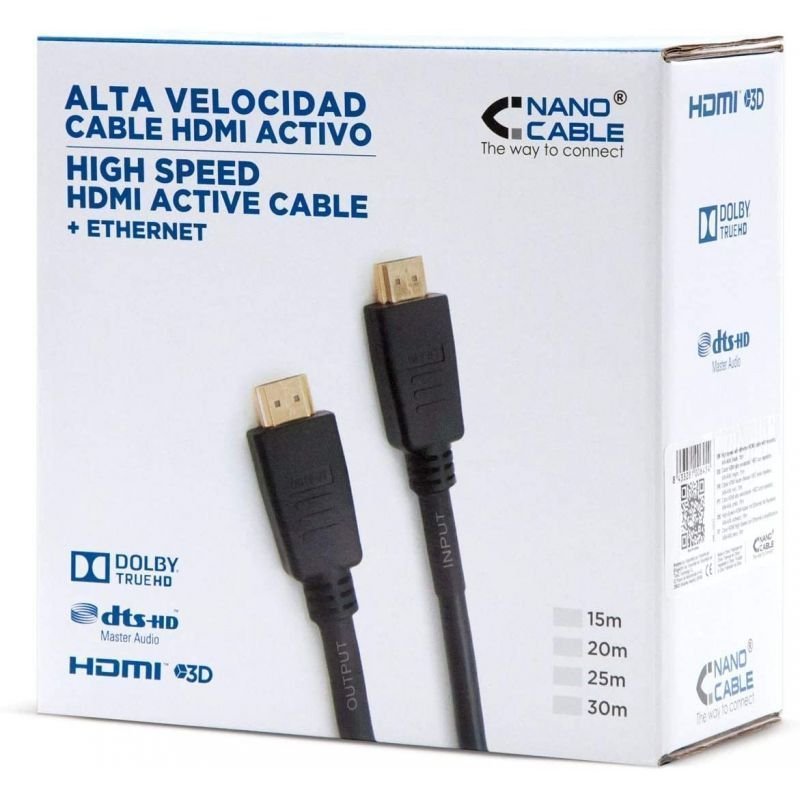 Cable HDMI 1.4 Nanocable 10.15.1815/ HDMI Macho - HDMI Macho/ 15m/ Negro - изображение 4
