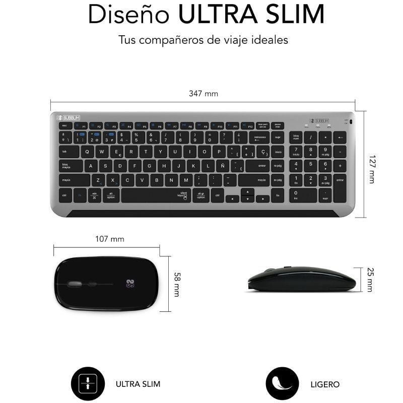 Teclado y Ratón Inalámbrico Subblim Combo Dual Prestige Extendido - изображение 4
