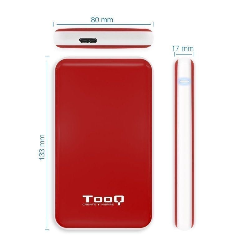 Caja Externa para Disco Duro de 2.5" TooQ TQE-2528R/ USB 3.1/ Sin tornillos - изображение 5