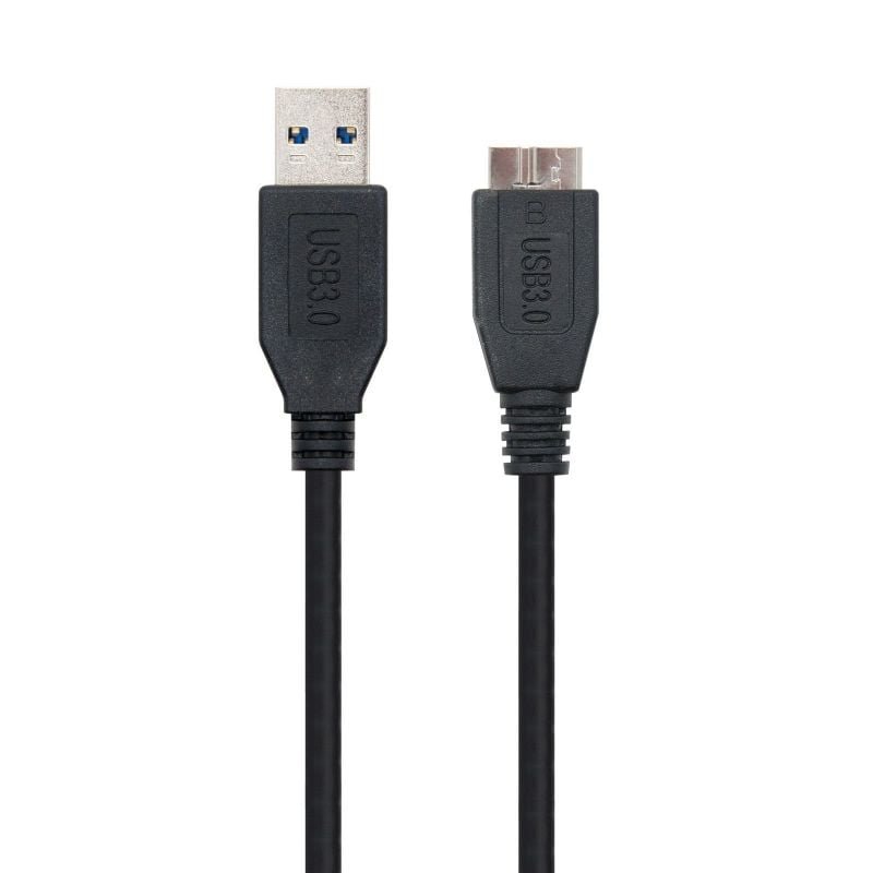 Cable USB 3.0 Nanocable 10.01.1101-BK/ USB Macho - MicroUSB Macho/ 1m/ Negro - изображение 3