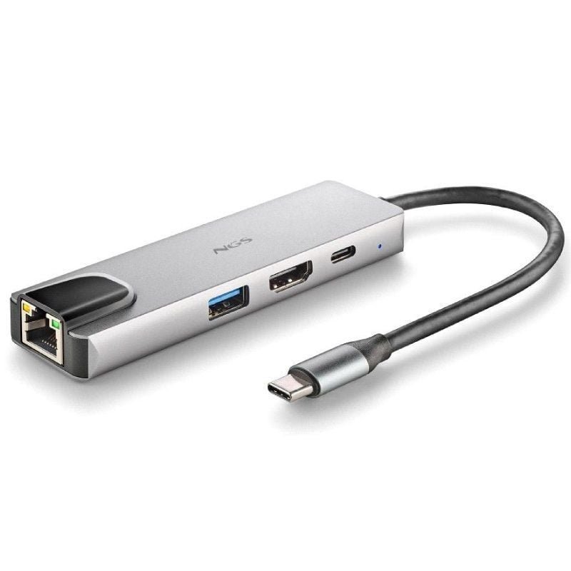 Docking USB Tipo-C NGS WonderDock Supra/ 1xUSB/ 1xUSB Tipo-C DP/ 1xHDMI/ 1xRJ45 - изображение 3
