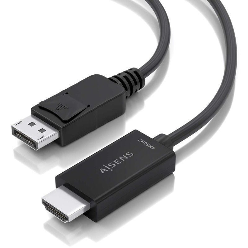 Cable Conversor Aisens A125-0891/ DisplayPort Macho - HDMI 4K Macho/ 60cm/ Negro - изображение 3