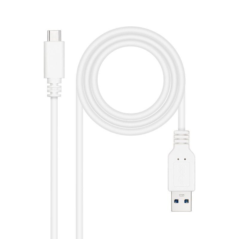 Cable USB 3.1 Tipo-C Nanocable 10.01.4000-W/ USB Tipo-C Macho - USB Macho/ 50cm/ Blanco - изображение 2