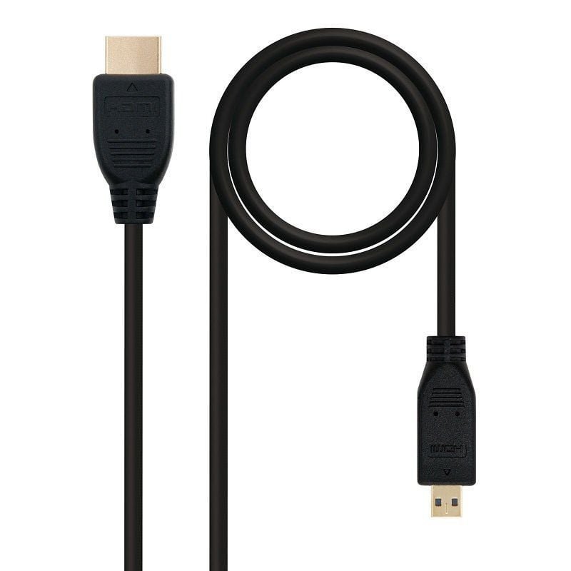 Cable Micro HDMI Nanocable 10.15.3502/ HDMI Macho - Micro HDMI Macho/ 1.8m/ Negro - изображение 2