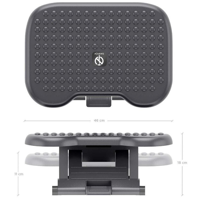 Reposapiés Ergonómico/ Inclinable/ Ajustable Aisens FRT02-267/ 46 x 18cm - изображение 4