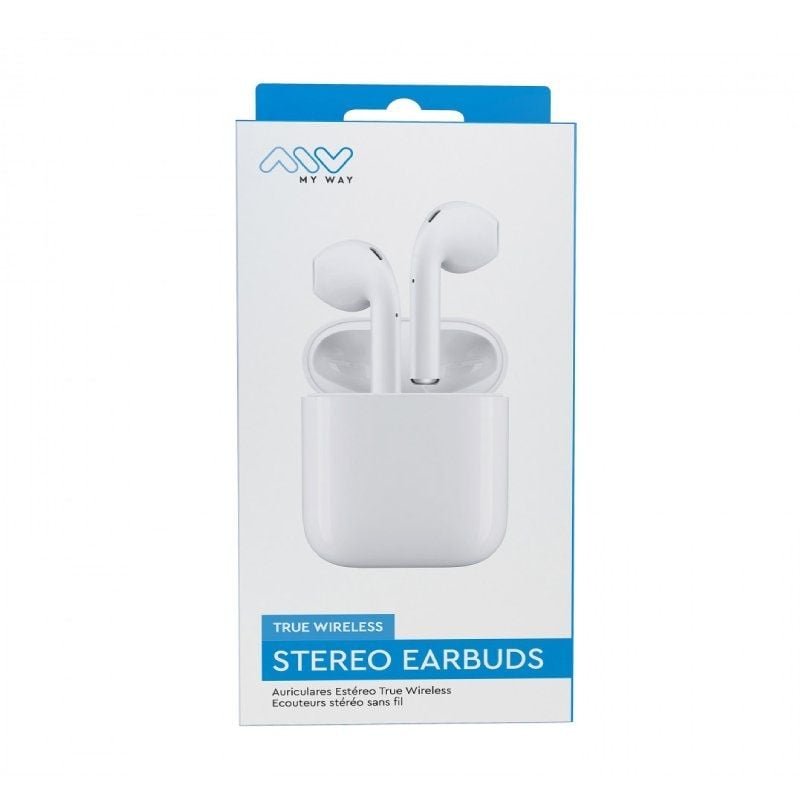Auriculares Bluetooth Myway Wireless Touch MWHPH0030 con estuche de carga/ Autonomía 3h/ Blancos - изображение 3