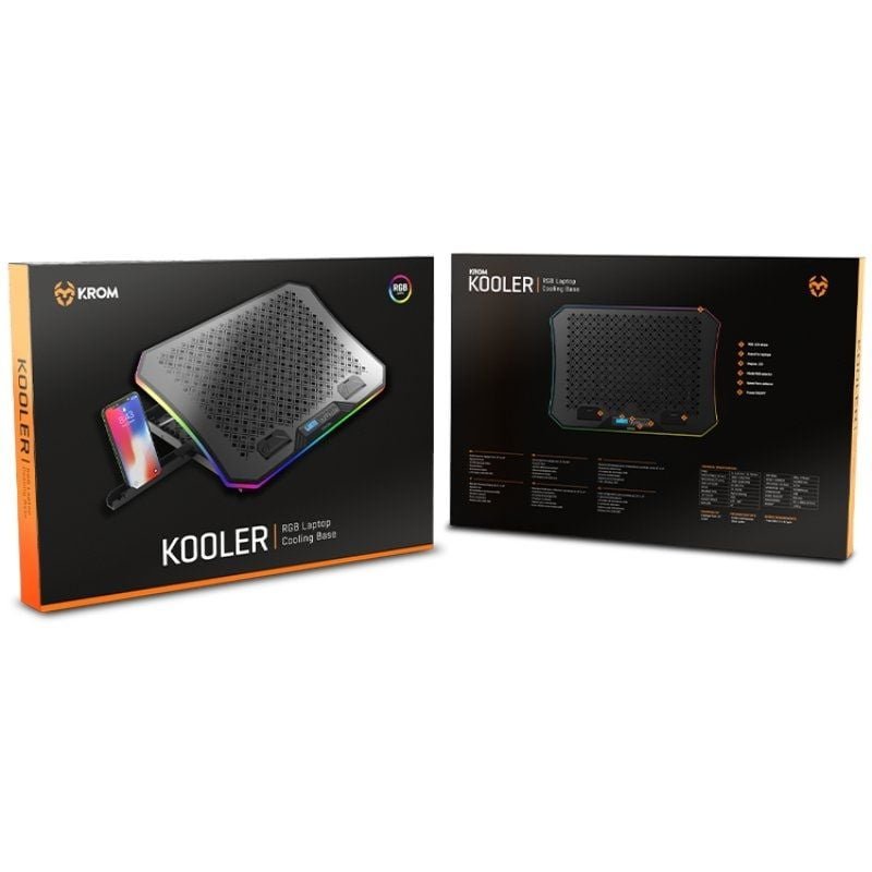 Soporte Refrigerante Krom Kooler para Portátiles hasta 19"/ Iluminación LED - изображение 5