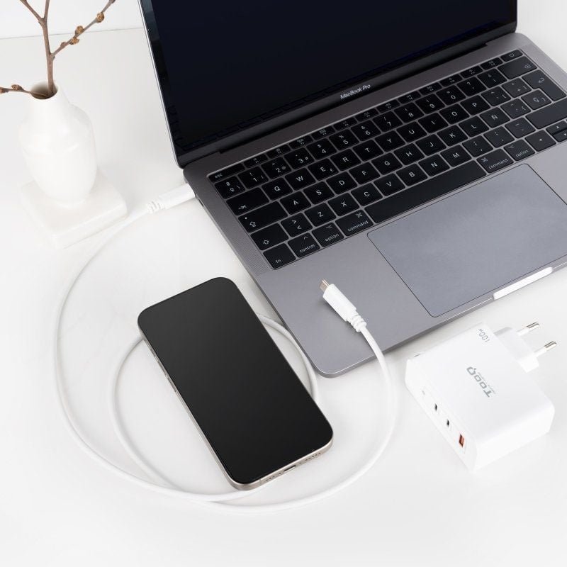 Cable USB 2.0 Tipo-C Nanocable 10.01.2301-W/ USB Tipo-C Macho - USB Tipo-C Macho/ 480Mbps/ 1m/ Blanco - изображение 3
