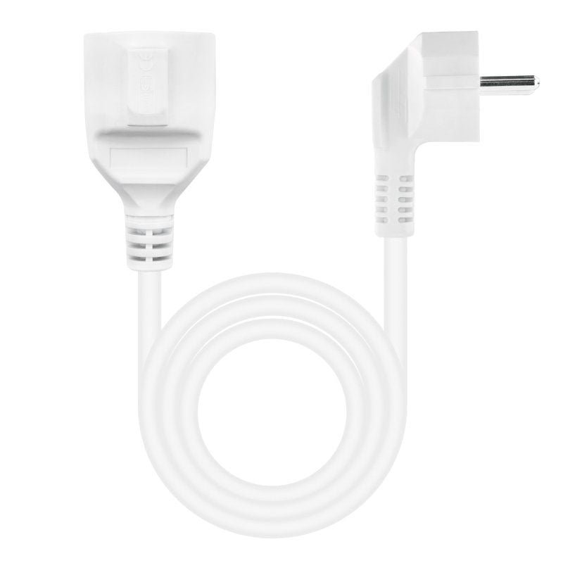 Cable Alargador de Corriente Nanocable 10.22.0602-W/ Schuko Hembra - Schuko Macho/ 2m/ Blanco - изображение 2