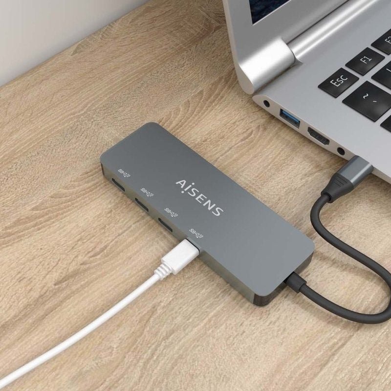 Hub USB Tipo-C Aisens A109-0695/ 4xUSB Tipo-C/ Gris - изображение 5