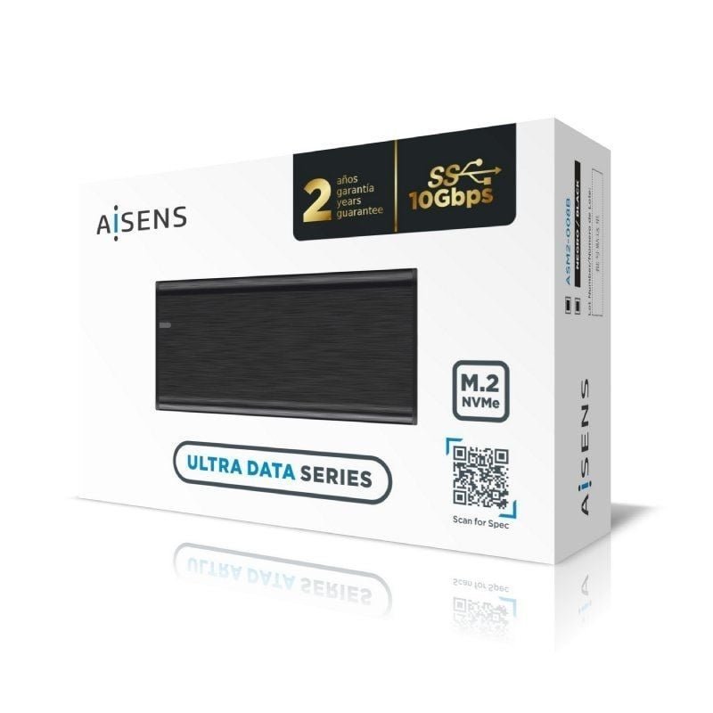 Caja Externa para Disco SSD M.2 NVMe Aisens ASM2-008B/ USB 3.1 Gen2/ Sin Tornillos - изображение 5