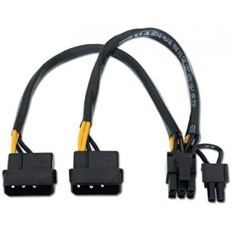 Cable Alimentación Tarjeta Gráfica Aisens A131-0165/ 2x Molex Macho - Molex 6+2 PIN Macho/ Hasta 54W/ 20cm - изображение 2