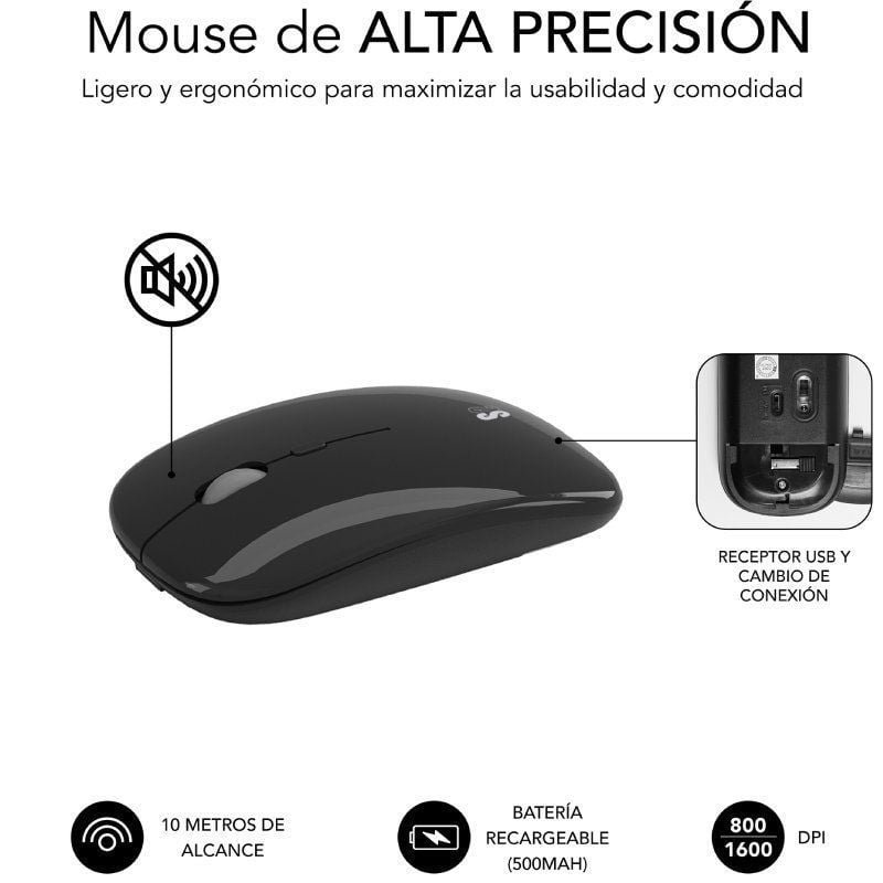 Teclado y Ratón Inalámbrico Subblim Combo Dual Prestige Extendido - изображение 5