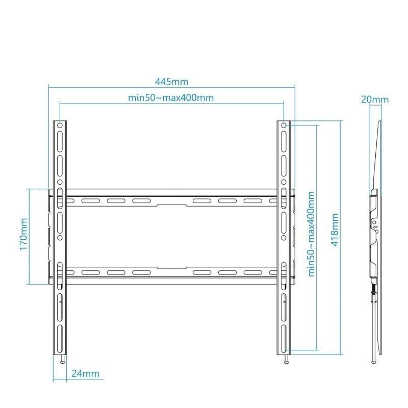 Soporte de Pared Fijo TooQ LP1070F-B para TV de 32-70"/ hasta 45kg - изображение 3