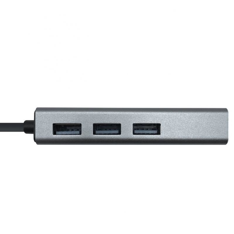 Hub USB 3.0 Aisens A106-0401/ 3xUSB/ 1xRJ45/ Gris - изображение 3