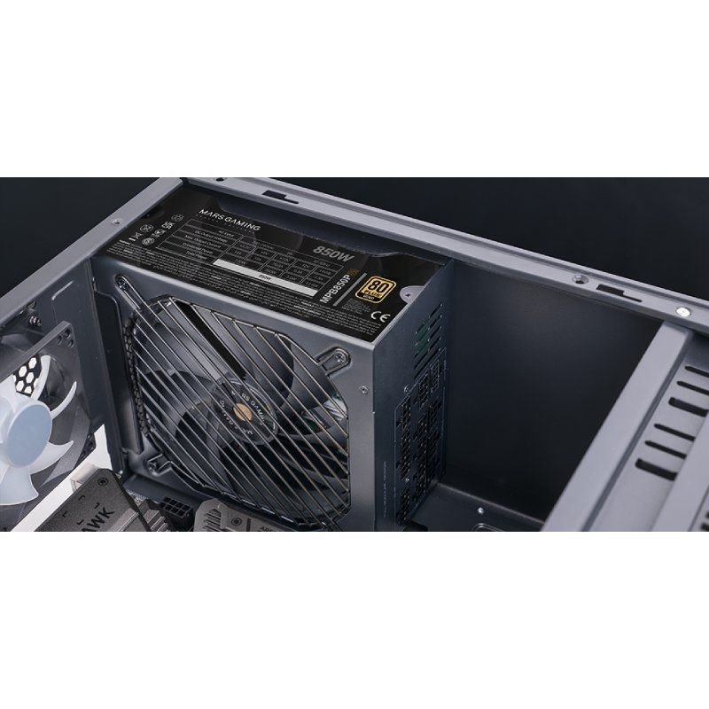 Fuente de Alimentación Mars Gaming MPB850PSI/ 850W/ Ventilador 14cm/ 80 Plus Gold