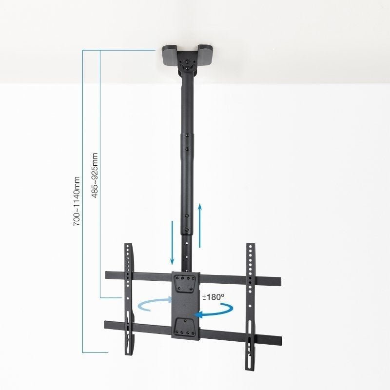 Soporte de Techo Giratorio/ Inclinable/ Nivelable TooQ LPCE1186TSLI-B para TV de 43-86"/ hasta 60kg - изображение 3