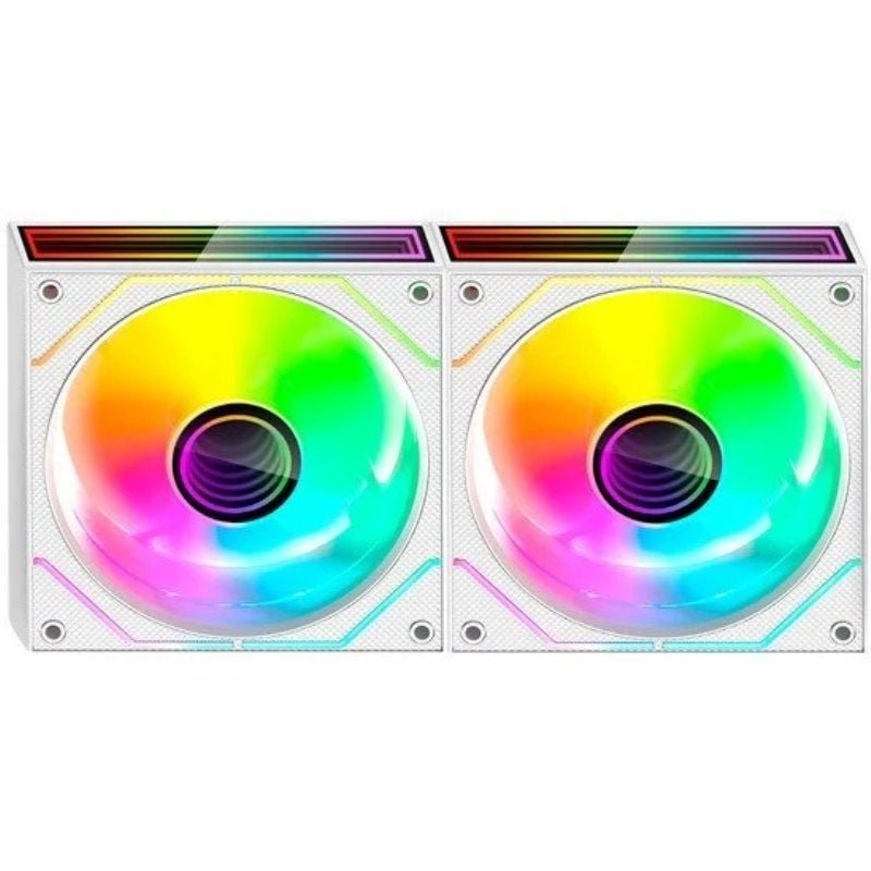 Pack 2 Ventiladores Mars Gaming MF-3DPROX2/ 12cm/ ARGB/ Blancos - изображение 2