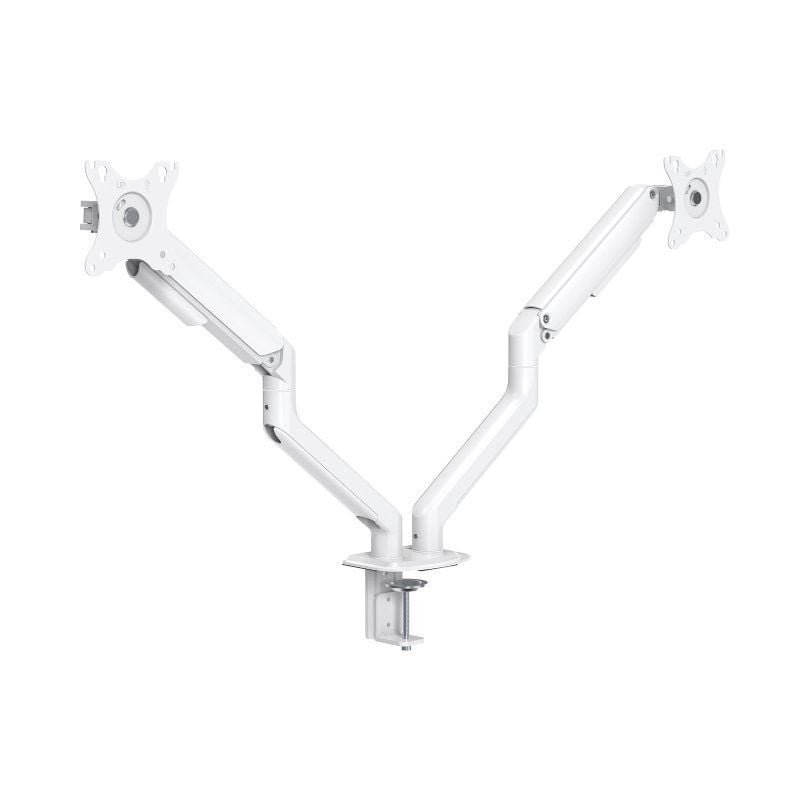 Soporte de Mesa para 2 Monitores TooQ DB4132TNR-W/ Giratorio/ Inclinable/ hasta 9kg
