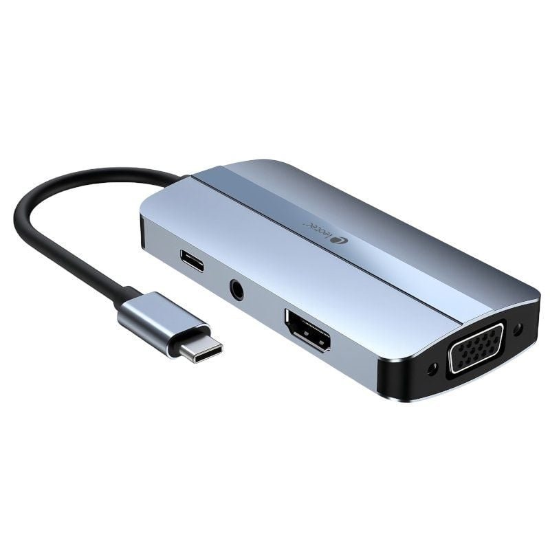 Docking USB Tipo-C Leotec LEDS04/ 2xUSB/ 1xUSB Tipo-C/ 1xUSB Tipo-C PD/ 1xHDMI/ 1xVGA/ 1xAudio/ Azul - изображение 2