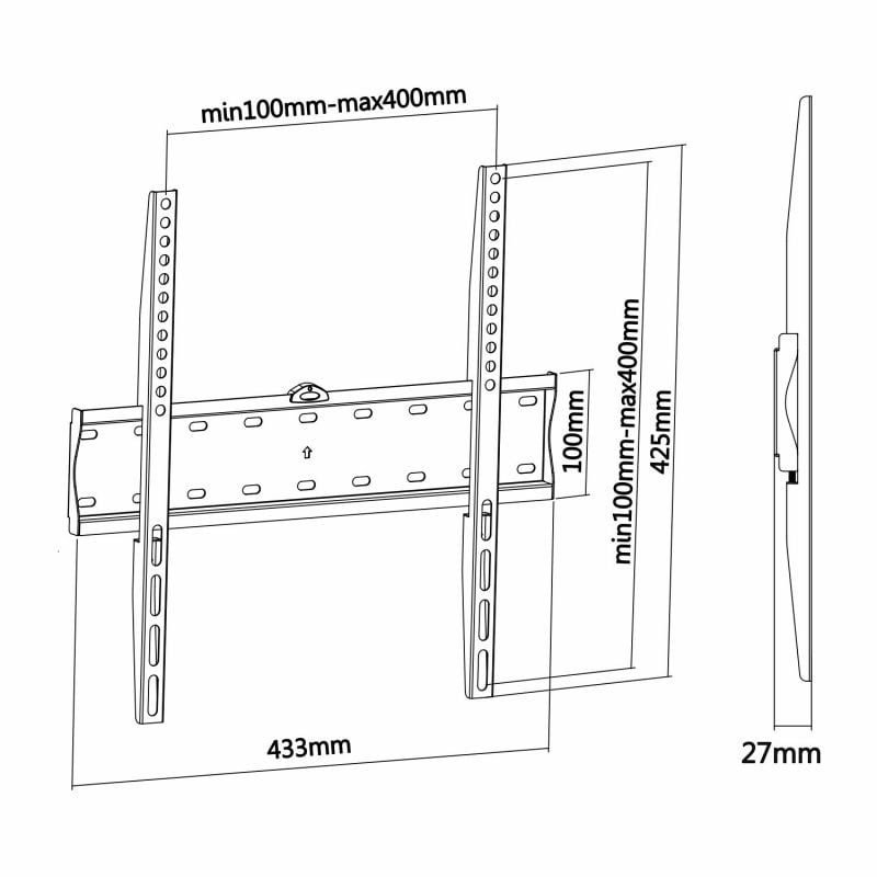 Soporte de Pared Fijo Aisens WT55F-013 para TV de 32-55"/ hasta 40kg - изображение 4