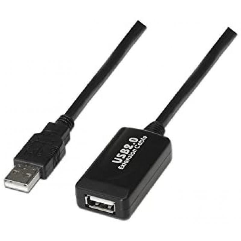 Cable Alargador USB 2.0 Nanocable 10.01.0213/ USB Macho - USB Hembra/ 15m/ Negro - изображение 5