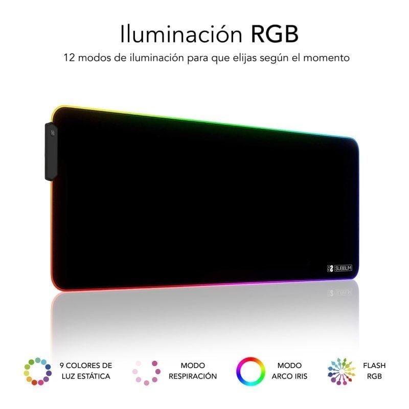 Alfombrilla Subblim MP-02RGB01 LED RGB XL/ 800 x 300 x 4 mm - изображение 2