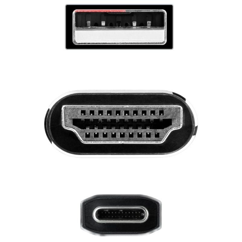 Cable HDMI Nanocable 10.15.4354/ HDMI Macho - USB Macho/ USB Tipo-C Macho/ 1.8m/ Negro - изображение 3