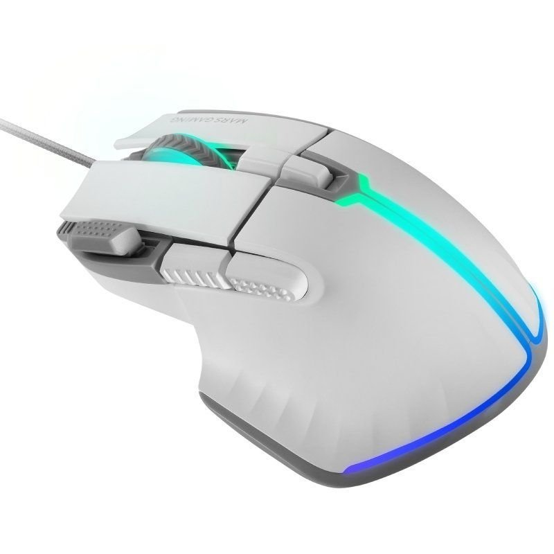 Ratón Gaming Mars Gaming MM-XT/ Hasta 12800DPI/ Blanco - изображение 3